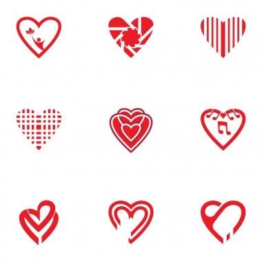 Aşk soyut vektör sembolü