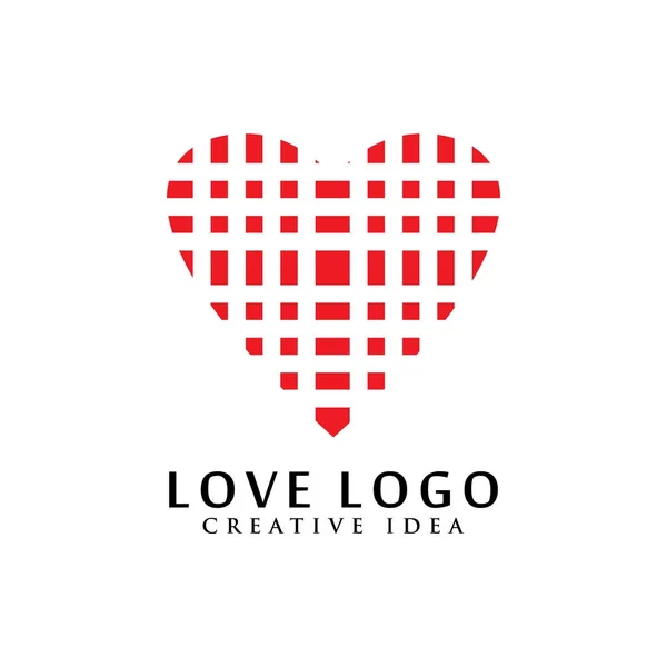 Логотип Дизайну Символу Любовного Серця — стоковий вектор