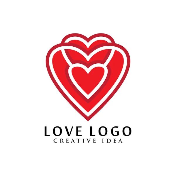 Love Heart Symbol Design Logo — Stock Vector