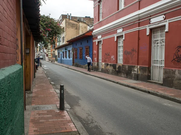 Bogota  Colored walls of houses in Bogota — Stock Photo, Image