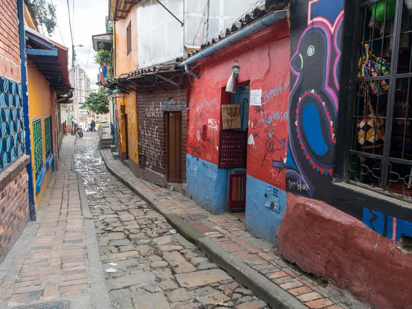 Colored walls of houses in Bogota — Stock Photo, Image