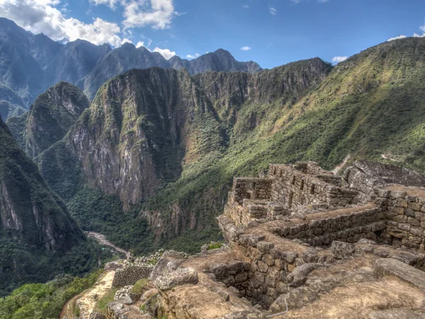 Machu Picchu Perù Maggio 2016 Montagne Sulle Rovine Dell Inca — Foto Stock