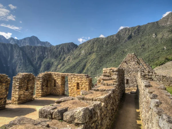 Machu Picchu Perú Mayo 2016 Caminando Dentro Las Ruinas Machu — Foto de Stock