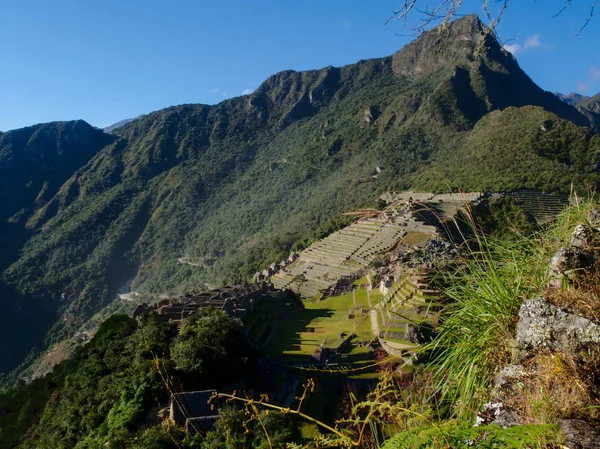 Machu Picchu Perú Mayo 2016 Vista Machu Picchu Desde Lado — Foto de Stock