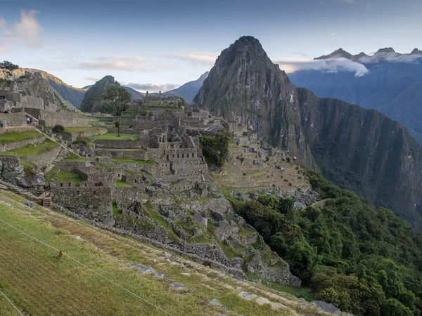 Machu Picchu Perú Mayo 2016 Vista Clásica Machu Picchu Mostrando — Foto de Stock