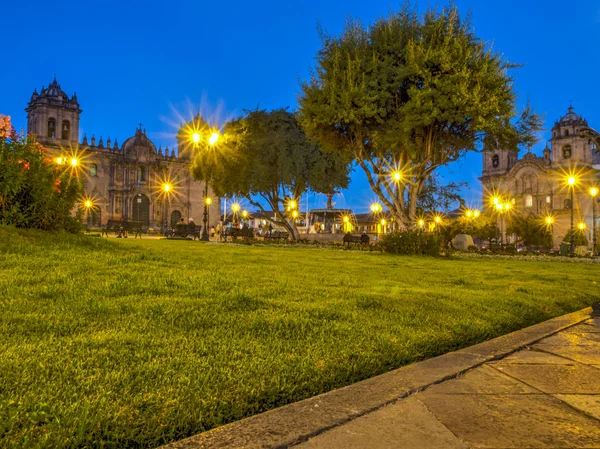 Plaza de Armas, noche, Cusco —  Fotos de Stock