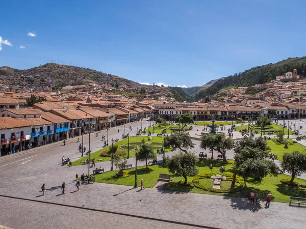Cusco Perú Mayo 2016 Vista Plaza Principal Cusco Desde Torre —  Fotos de Stock