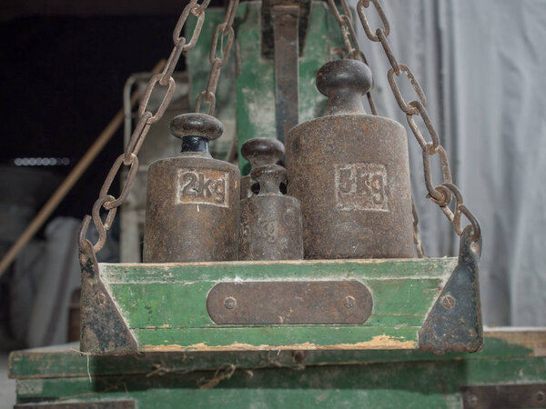 Different weights on a  weighing scale