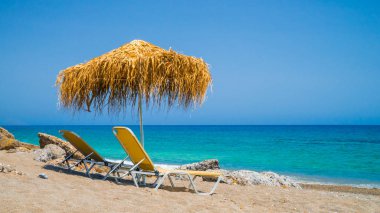 Romantik plaj Crete Island, Yunanistan