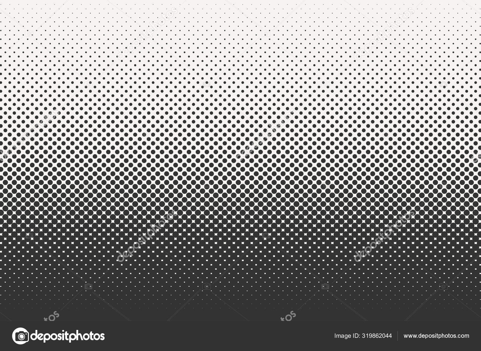 Vector halftone dots background. Black and white comic pattern. Stock ...
