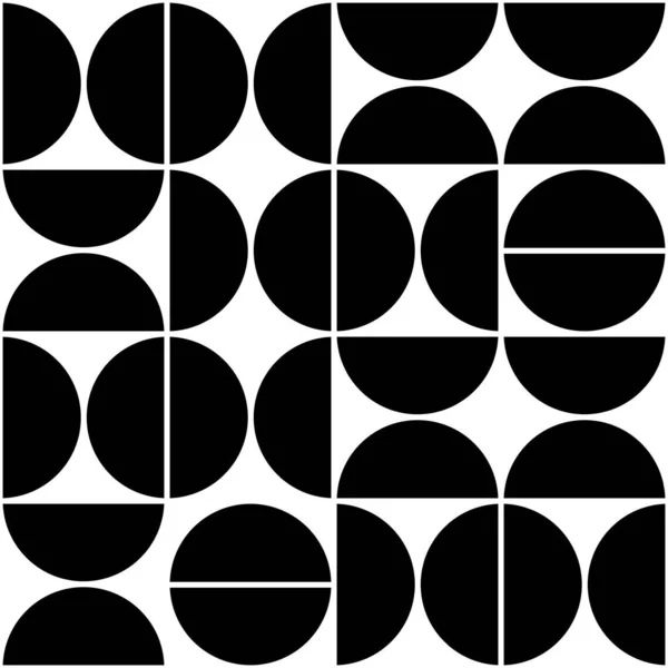 半円形のベクトル幾何学的なシームレスなパターン。要約最小限の背景. — ストックベクタ