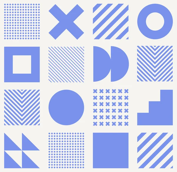 Patrón geométrico sin costura vectorial con formas simples. Fondo minimalista abstracto . — Vector de stock