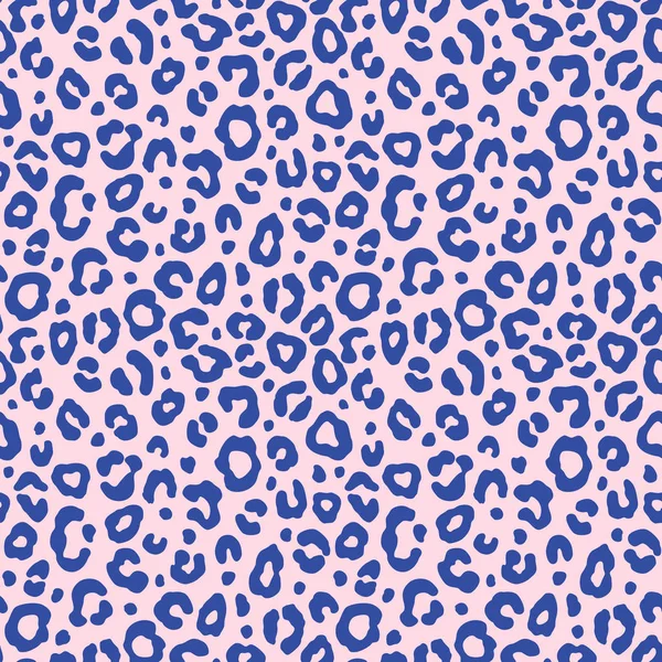 Rosa och blå leopard sömlöst mönster. Mode elegant vektor konsistens. — Stock vektor