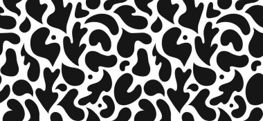 Modern İskandinav kesim elementlerine sahip siyah ve beyaz desenli.