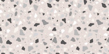 Bej terrazzo vektörsüz desen. Modern fayans dokusu arka planı. Eps 10