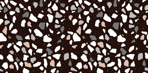 Modello Terrazzo Senza Cuciture Struttura Moderna Piastrelle Monocromatiche Sfondo Astratto — Vettoriale Stock