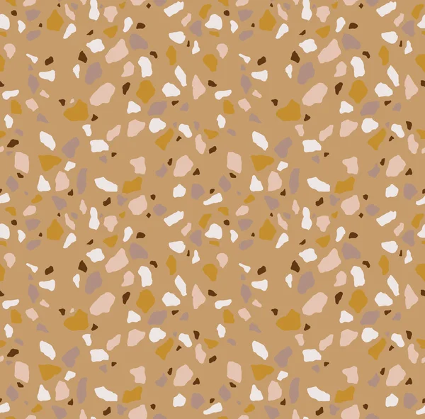 Modèle Sans Couture Terrazzo Doré Texture Moderne Tuiles Colorées Fond — Image vectorielle