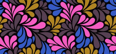 Çoklu renk damlaları olan kusursuz vektör deseni. Renkli soyut çiçek arkaplanı. EPS 10