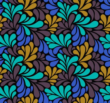 Çoklu renk damlaları olan kusursuz vektör deseni. Renkli soyut çiçek arkaplanı. EPS 10