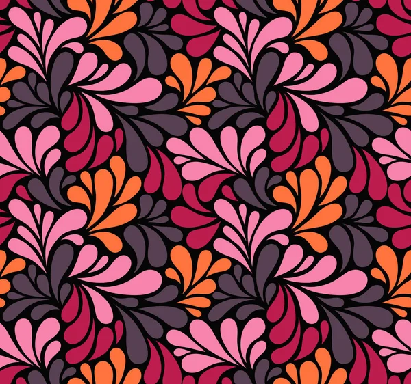 Padrão Sem Costura Vetorial Com Gotas Multicoloridas Fundo Floral Abstrato — Vetor de Stock