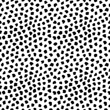 El çizilmiş siyah ve beyaz noktasız desen. Kaotik noktaları olan vektör soyut doku. EPS 10