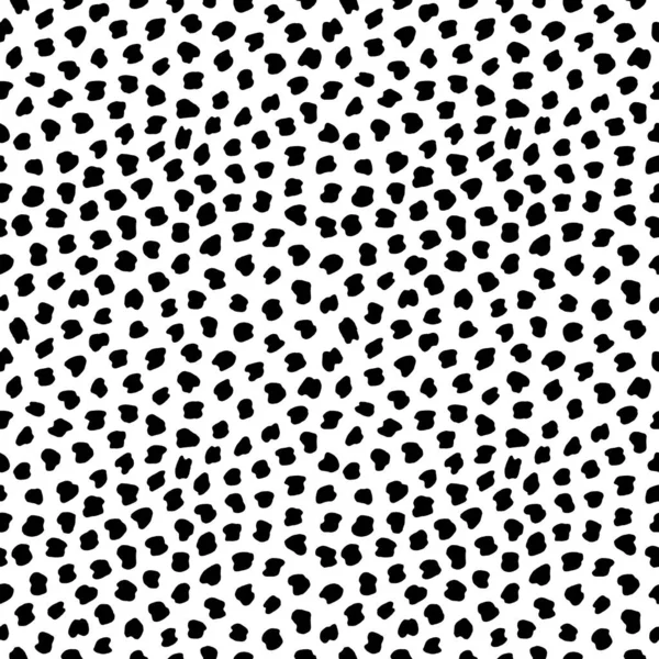 手绘黑白无缝网点图案 有混乱点的矢量抽象纹理 Eps — 图库矢量图片