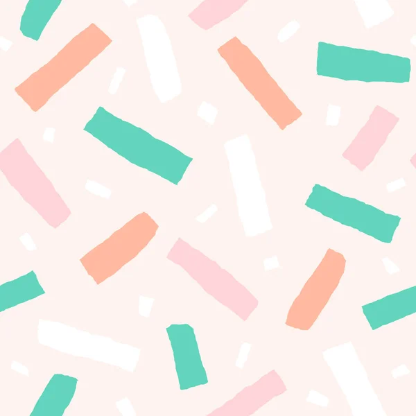 Multicolor Confetti Naadloos Patroon Kleurrijke Abstracte Achtergrond Handgetekende Vectorillustratie Eps — Stockvector