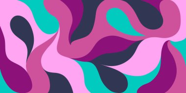 Çok renkli soyut şekilli modern vektör deseni. Renkli soyut arka plan. EPS 10