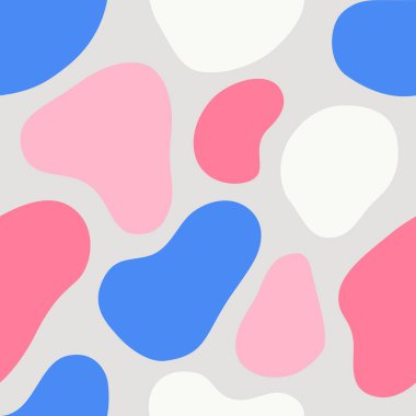 Kusursuz yuvarlak taş deseni. Organik şekilli soyut renkli bir arka plan. Vektör illüstrasyonu, EPS 10.