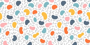 Renksiz geometrik desen. Modern soyut arka plan. Hipster Memphis tarzı. EPS 10