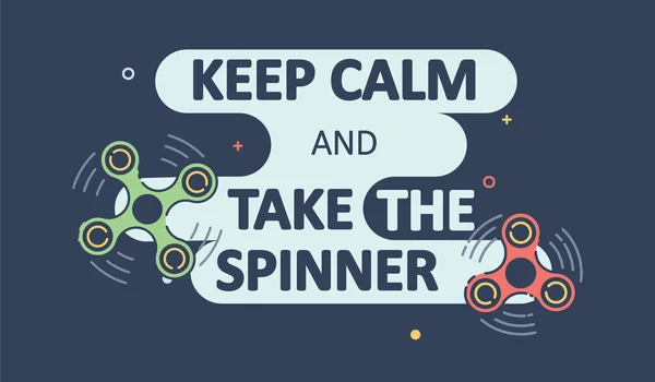 Spinner metinle kıpır. Vektör halat