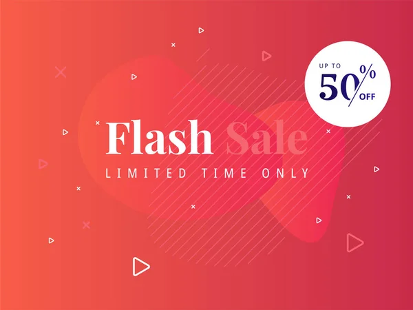 Cartel Flash Sale Banner Evento Descuento Comercial Banner Web Redes — Vector de stock