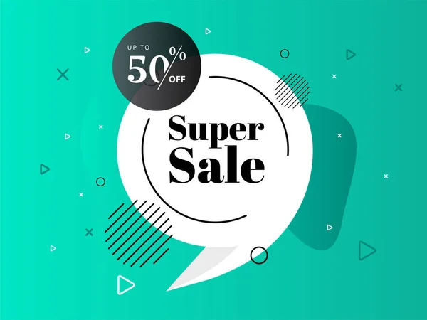 Affiche Super Sale Bannière Événement Commercial Discount Bannière Web Médias — Image vectorielle