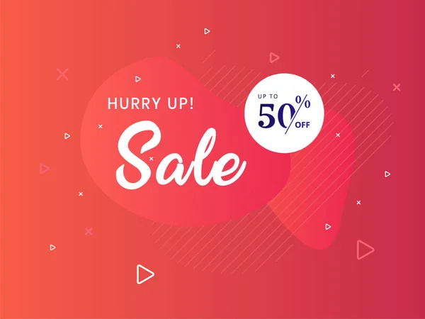 Hurry Sale Poster Commercial Discount Event Banner Social Media Web — 스톡 벡터