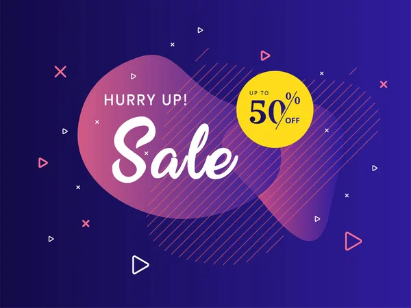 Hurry Sale Poster Commercial Discount Event Banner Social Media Web — Stok Vektör