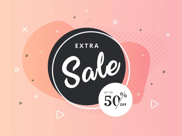 Extra Sale Poster Commercial Discount Event Banner Social Media Web — 스톡 벡터