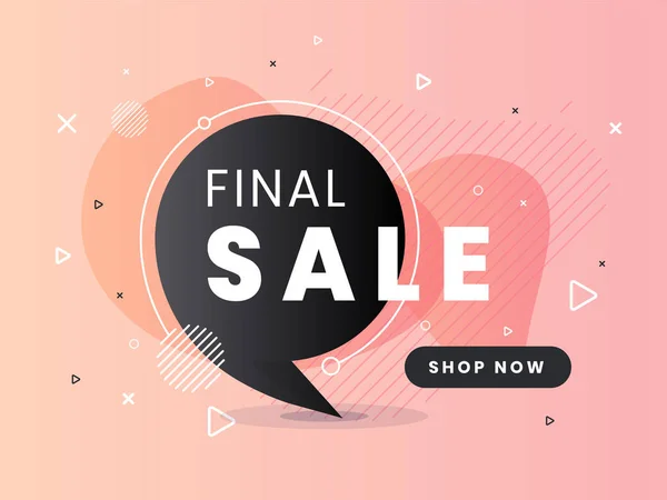 Final Sale poster. Commercial discount event banner. Social media web banner for shopping, sale, product promotion. Vector backgrounds. Applicable for covers, placards, posters, flyers and banner designs.