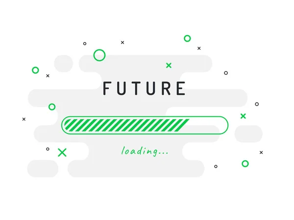 Toekomstige Belading Vectorillustratie Grijze Achtergrond — Stockvector