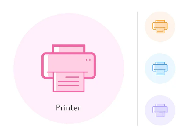 Imprimante Icône Vecteur Symbole Imprimante Pour Conception Logo Application Votre — Image vectorielle
