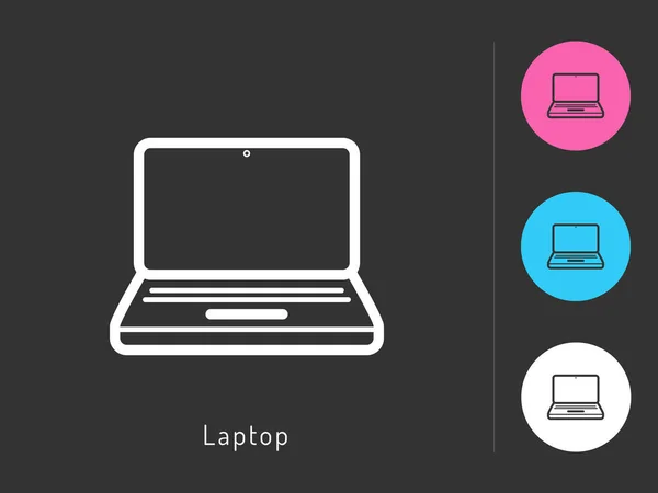 Laptop Symbolvektor Laptop Symbol Für Ihr Webseiten Design Logo App — Stockvektor