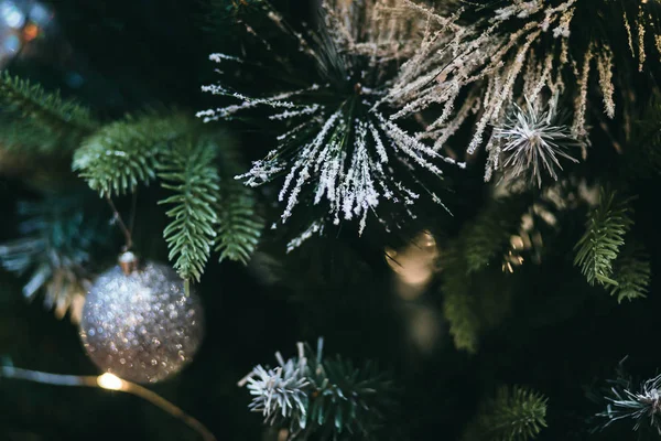 Christmas Tree Shiny Decorations Christmas Spirit — Stock Photo, Image