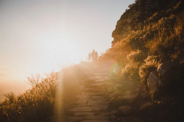 Люди Високо Горах Сонячний День — стокове фото