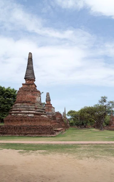 Kerek utazás Thaiföld 2017. július - Ayutthaya - Wat Phra Sri Sanpet — Stock Fotó