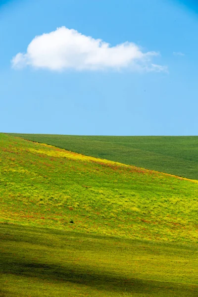 Typické jarní basilicata krajina — Stock fotografie