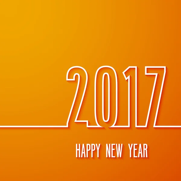 Šťastný nový rok 2017 Papírové pohlednice. — Stockový vektor