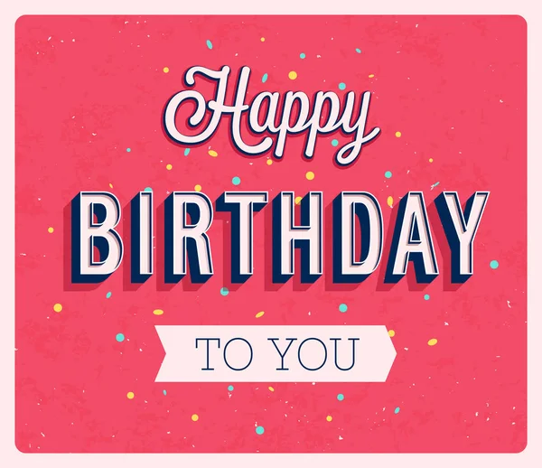 Tarjeta de felicitación feliz cumpleaños. — Vector de stock