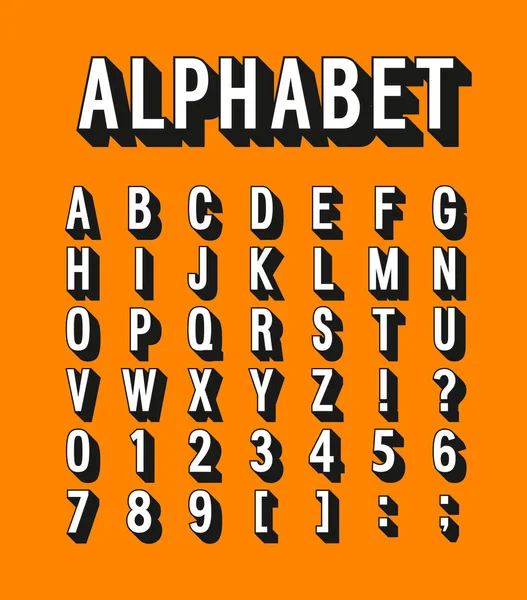 Retro creative alfabet. — Wektor stockowy