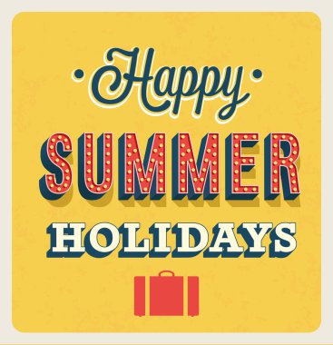 Mutlu yaz tatillerini Tipografik Tasarım.