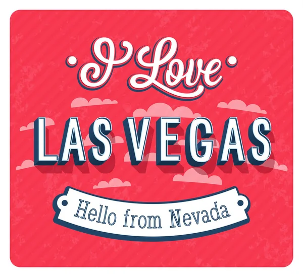Vintage greeting card from Las Vegas - Nevada. — Stock Vector