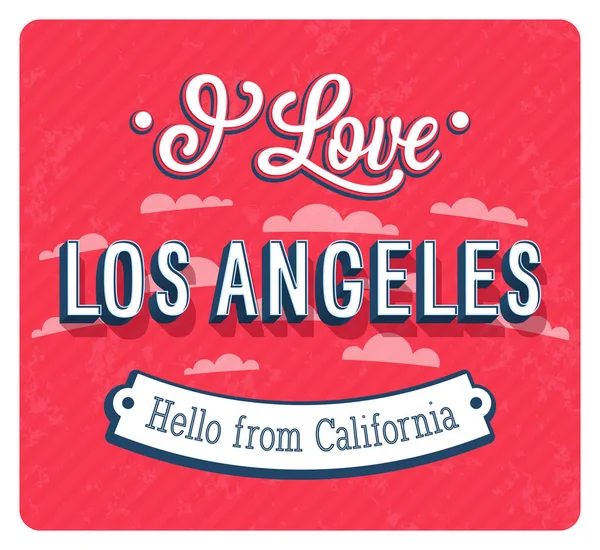 Vintage greeting card from Los Angeles - California. — Stock Vector